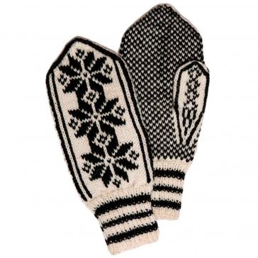 gratis strikkeoppskrift selbuvotter til dame