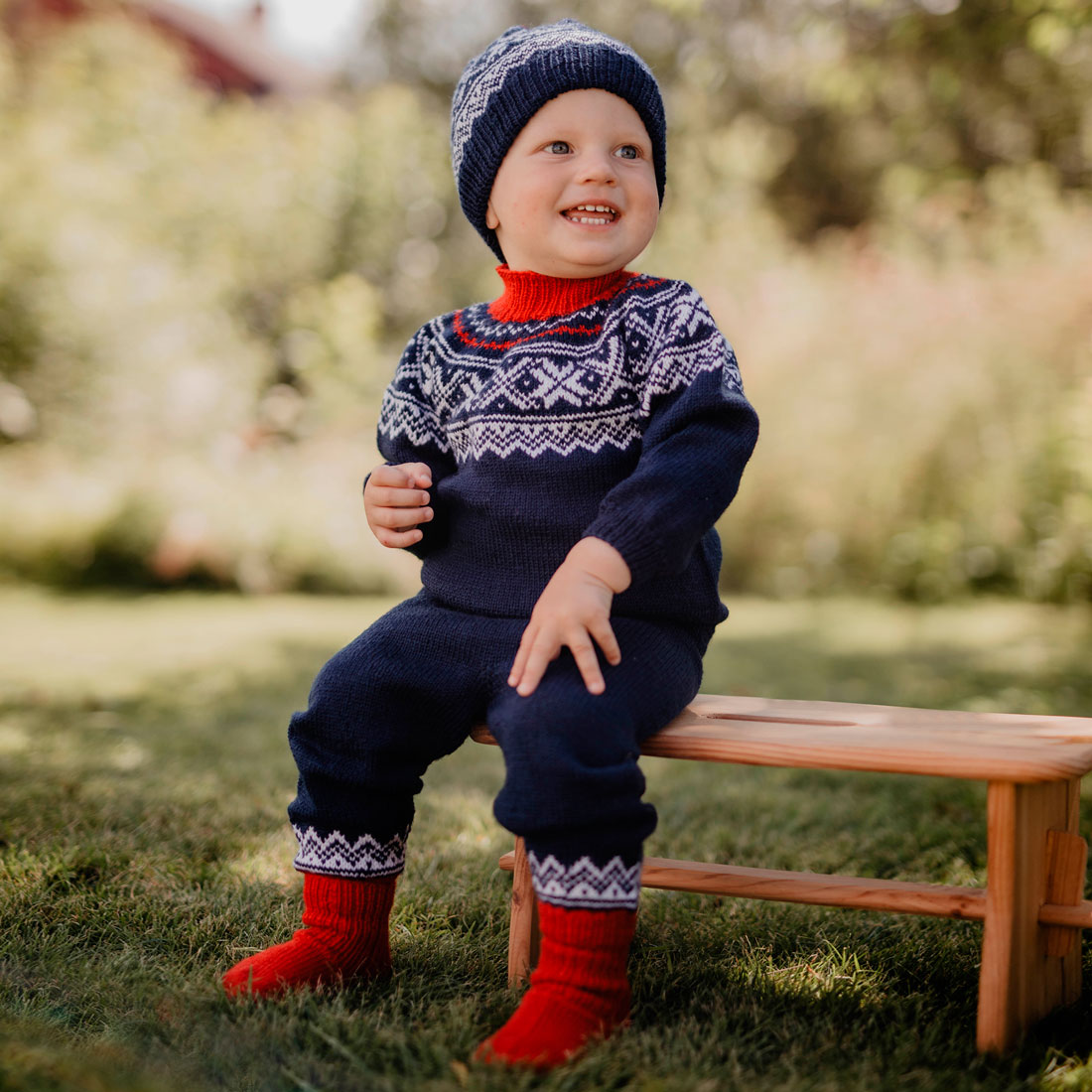 hentesett baby gratis strikkeoppskrift