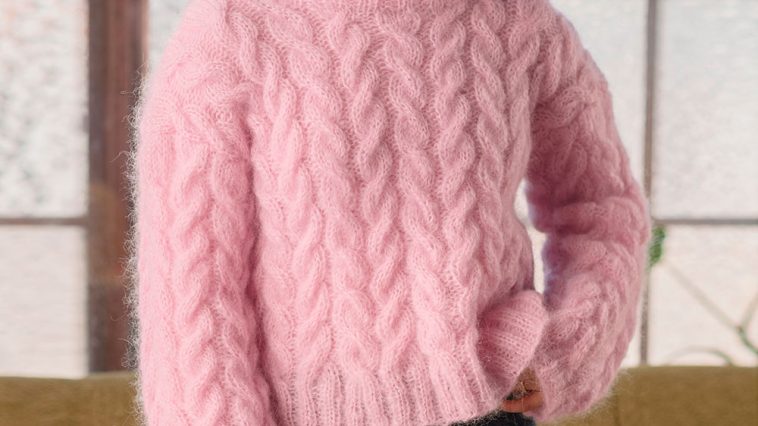 strikkegenser med fletter