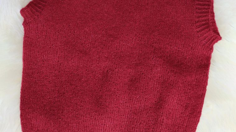 strikket vest til jente / barn