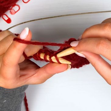 hvordan strikke vridd rett