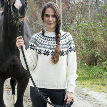 snøhvit genser gratis strikkeoppskrift