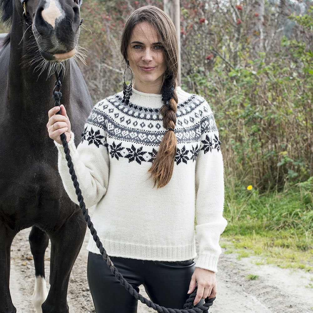 snøhvit genser gratis strikkeoppskrift