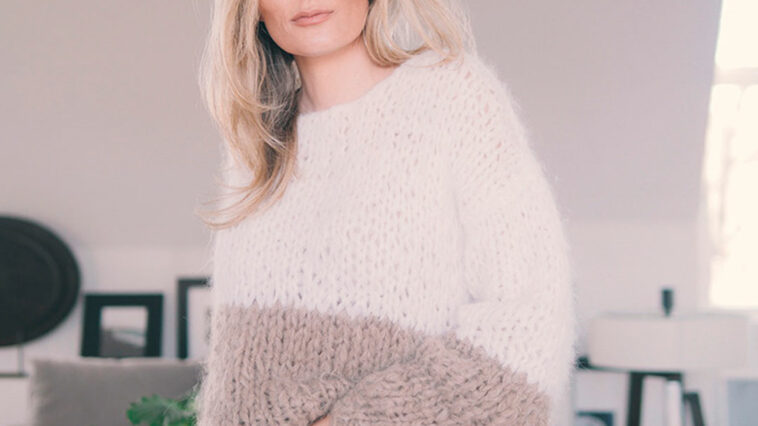 gratis strikkeoppskrift kari genser i to farger camilla pihl