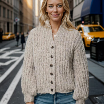 gratis strikkeoppskrift sunstone jakke